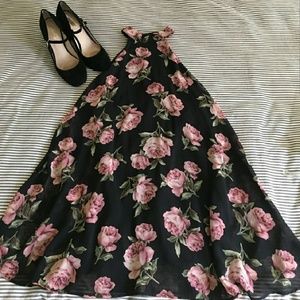 Black high neck shift dress